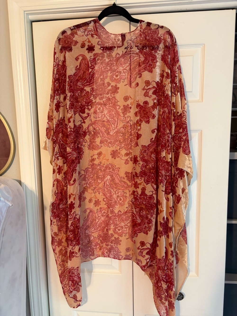 torrid Sheer Paisley Kimono in Rose and Cream